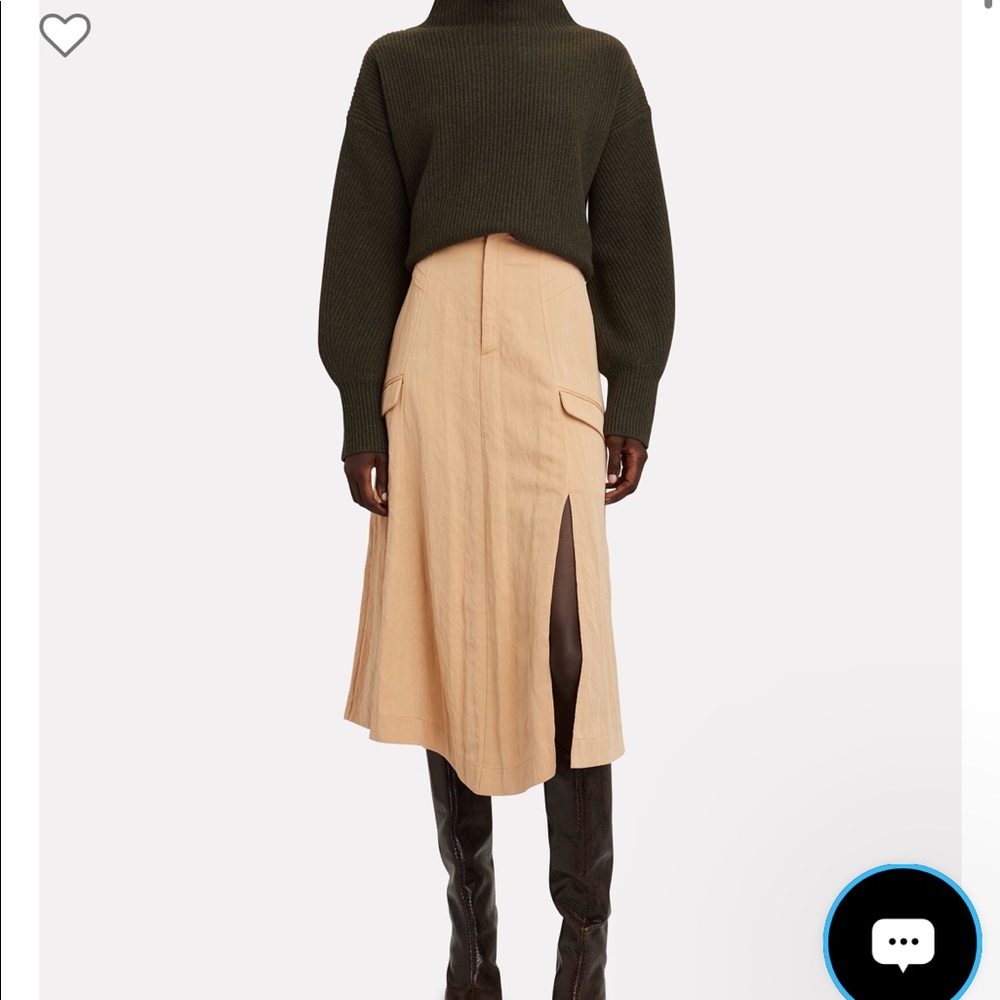 INTERMIX Diana Utility Midi Skirt Size 12